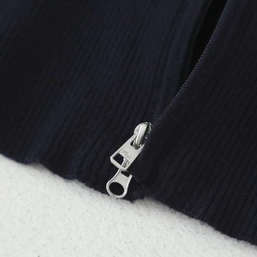 D120858冬季新款女子修身拼色拉链开衫外套编织衫毛衣 商品图13