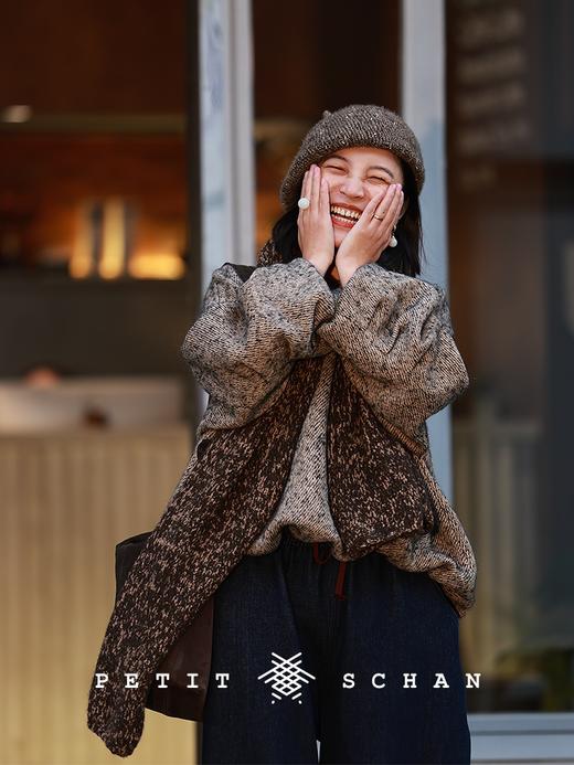 PETIT SCHAN小闪 CLO#980 Soup Dumplings 小笼包 羊毛马海毛混纺斜纹罩衫 商品图1