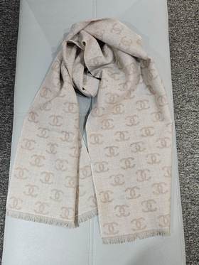 女款羊絨拼羊毛印花圍巾zh025