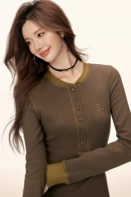 EPTISON/衣品天成 显瘦收腰针织长款连衣裙 21692 商品图5