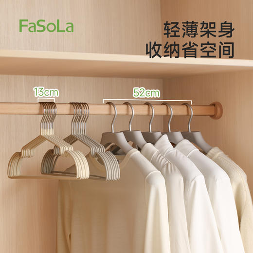 FaSoLa无痕护肩植绒衣架新款家用加厚防滑防鼓包学生宿舍用挂衣架 商品图3