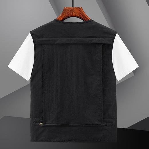 春季新款工装多口袋v领休闲钓鱼摄影无袖坎肩薄款背心马甲男 商品图3