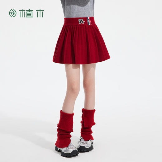 【年服】植木翼马系列甜美百褶毛线半身裙55B289061 商品图3