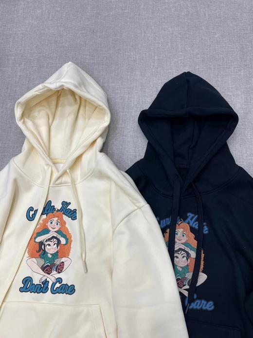 D120871美式复古连帽卫衣2025秋冬加绒新款卡通卫衣 商品图2