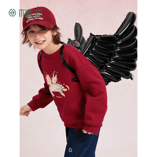 【年服】植木男童烟花翼马一体绒卫衣55W070020 商品图1