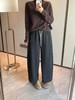 D120833慵懒舒适休闲风加绒九分羊绒气球裤女士阔腿裤 商品缩略图5