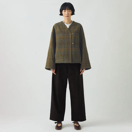 TOAST Kantha Tweed Cotton Jacket 女装无领刺子绣棉服 商品图2