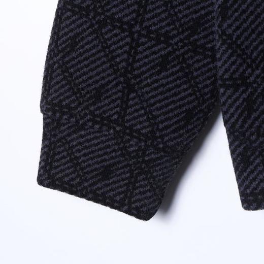 SDSA秋冬新款痞帅男装潮流高街提花格子撞色拉链连帽卫衣外套百搭 商品图4