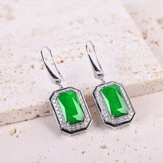 【四方如意】翡翠耳坠-EZ12403062 商品图0