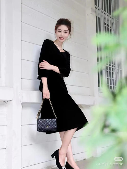 Chanel 黑金 荔枝纹牛皮 woc 链条包 商品图1