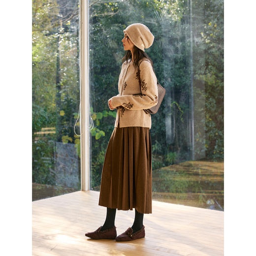 HeyDress花朵提花法式针织开衫 商品图4