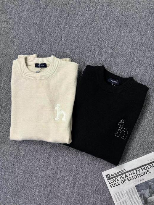 D120852通勤休闲自如切换圆领舒适亲肤两色羊毛衫 商品图1