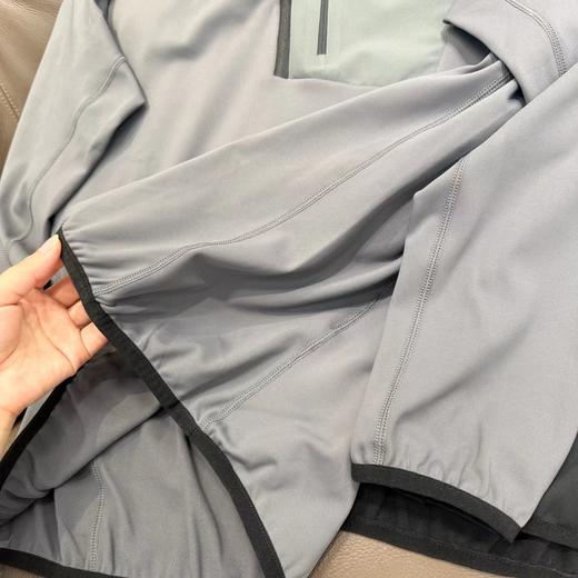 D120815秋冬款上新男女情侣款简约大气加绒半拉链卫衣 商品图9