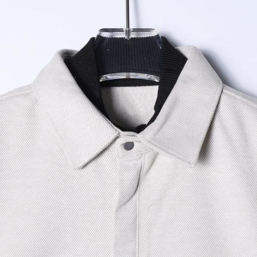 9213SDSA男士秋冬新款痞帅男装复古简约拼接撞色翻领衬衫百搭时尚衬衣 商品图2