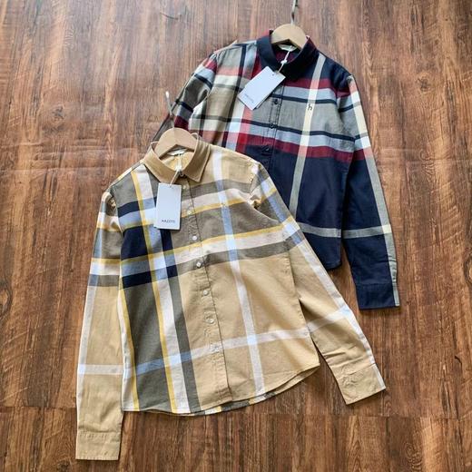 D120811复古英伦感上衣女春秋新品舒适时尚设计格纹长袖衬衫衬衣 商品图0