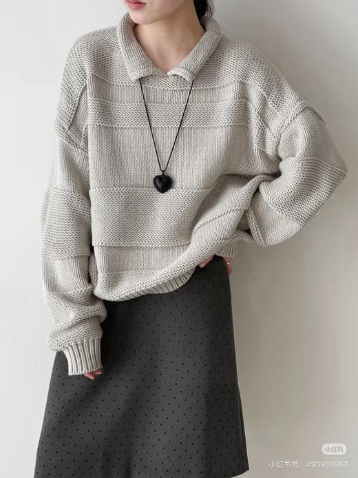 韩单翻领小卷边 商品图4