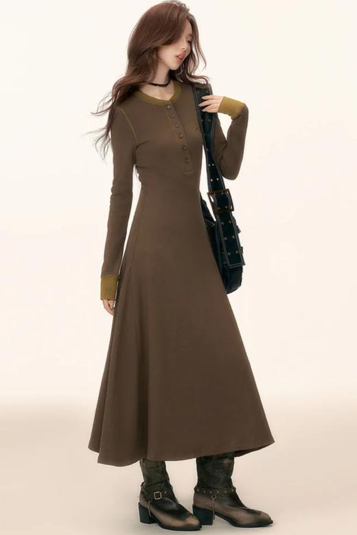 EPTISON/衣品天成 显瘦收腰针织长款连衣裙 21692 商品图3