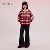 【年服】植木女童仿兔毛质感两面穿格子外套55V070002 商品缩略图3