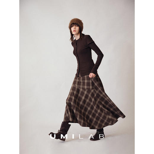 UMILAB｜织柔*山羊绒醋酸混纺 亲肤保暖假两件层次感长袖T恤T781W 商品图4