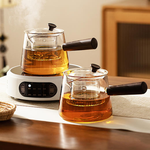 摩登主妇玻璃泡茶壶煮茶专用侧把壶2025新款烧水壶家用高档养生壶 商品图0