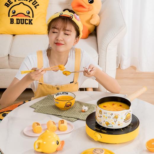 炊大皇B.Duck小黄鸭不粘锅奶锅宝宝婴儿辅食锅煮奶锅小汤锅燃气灶电磁炉通用 16cm NG16XHY 商品图8