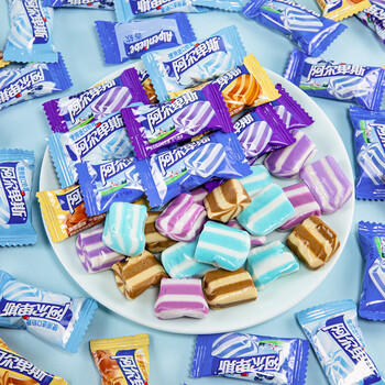 徐福记酥心糖口嚼软糖阿尔卑斯等品牌混合1650g喜糖果年货零食大礼包 商品图2