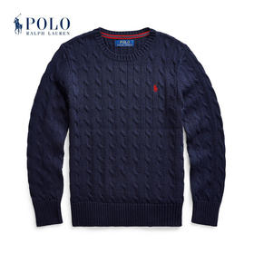 【秒杀价已调 直接拍】2025 新款 Ralph Lauren/拉夫劳伦 RL 经典常青款 绞花圆领 编结针织毛衫 可配亲子装