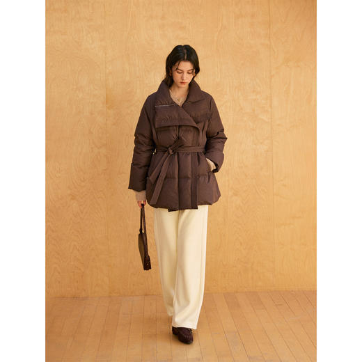 HeyDress斜门襟宽松立领羽绒服 商品图3