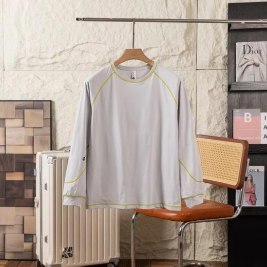 山系机能风潮T男女同款印花LOGO长袖T恤 商品图5