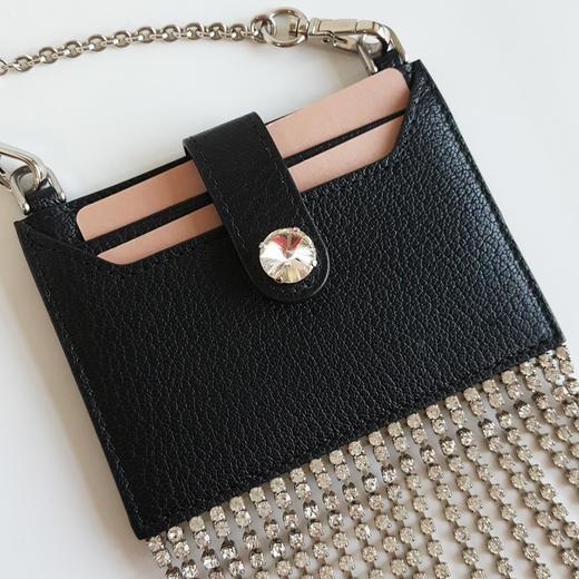 【98新】Miu Miu缪缪水钻流苏卡包链条包女士 071225JJ04 商品图4