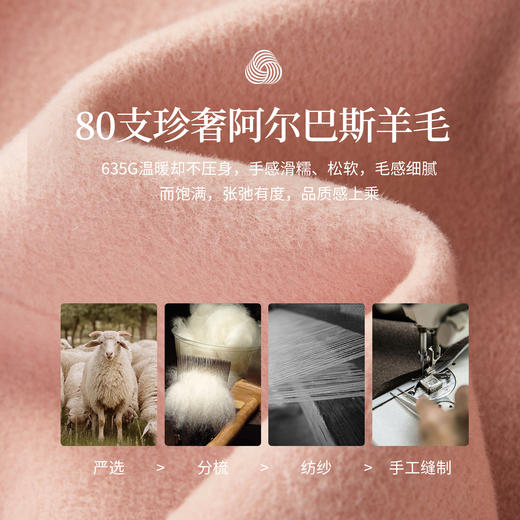 【年终特卖】熙世界小香风绵羊毛双面呢外套女小个子短款毛呢大衣2025秋冬新款 商品图5