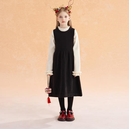 【年服】植木中式氛围感盘扣毛衣连衣裙两件套54L053015 商品图3