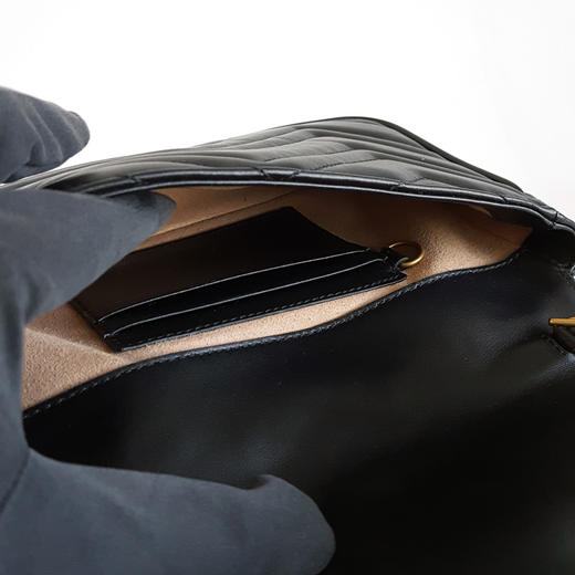 【95新】Gucci 古驰Marmont系列751526黑金马蒙二合一链条包单肩斜挎包女士 031225AK17 商品图8