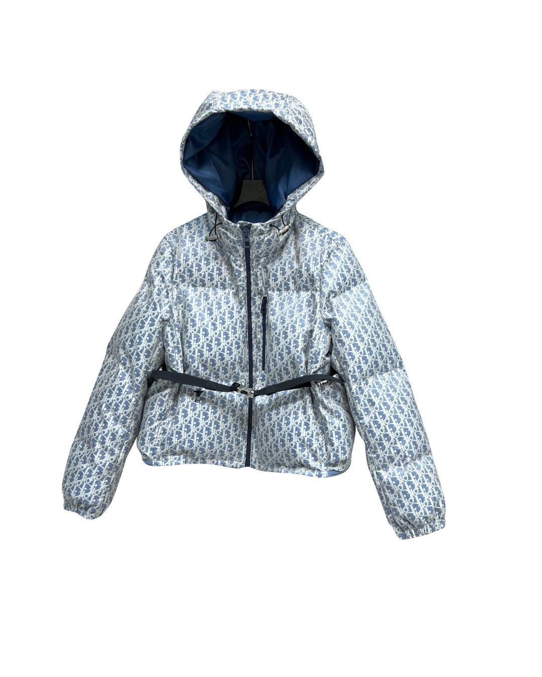 女款短款提花连帽羽绒服la010