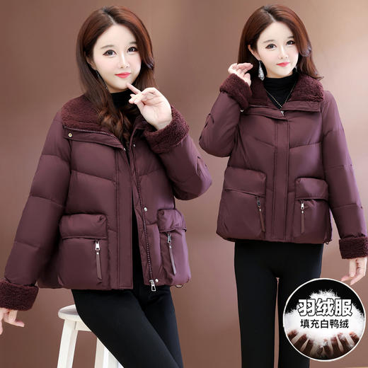 QYM YH833穿搭羽绒服时尚宽松显高显瘦休闲风白鸭绒外套 商品图6