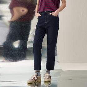 谜底烟管裤九分裤2026年春季新品修饰腿型显瘦牛仔裤女261MJ0083