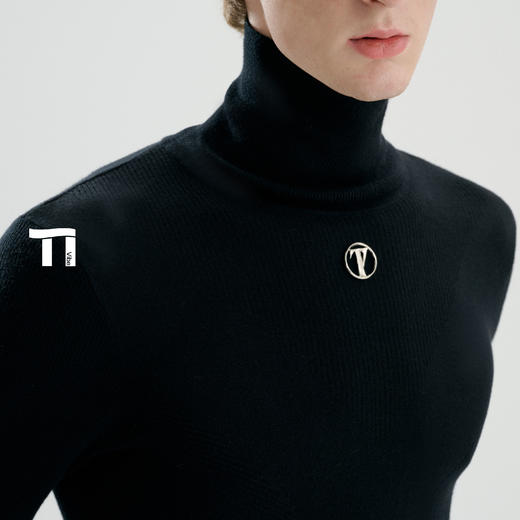 启世录TIWILLTANG“黯曜铉屿”高领主义体贴领间柔光肌理静界打底 商品图2