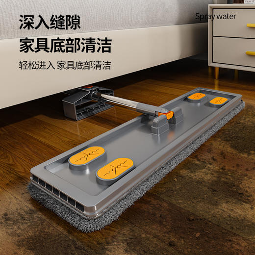 【高端喷雾❗️免手洗拖把】高分子细喷头，全杆身储水350ml黄金容量，深入缝隙，360°旋转清洁无死角，一拖净干湿两用可储水懒人墩布QQ 商品图2