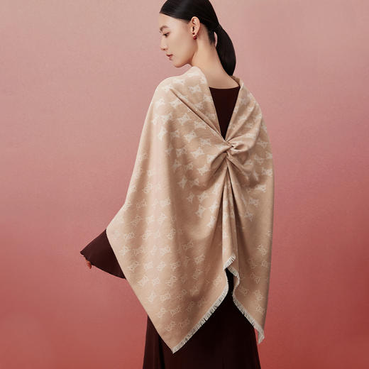 万事利 节节高升真丝绒披肩 商品图1