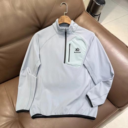 D120815秋冬款上新男女情侣款简约大气加绒半拉链卫衣 商品图3