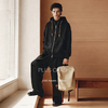 PLUS CRASH冬季加厚绒保暖卫衣卫裤男女同款多结构抽褶设计感套装 商品缩略图2