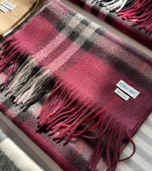 bbr水波纹格子围巾羊绒围巾 商品图11