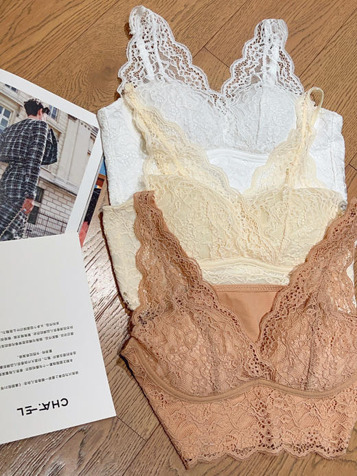 张心子【自由穿搭】蕾丝美背内衣女2025年秋冬新款纯欲风内搭胸衣 U2512022 商品图2