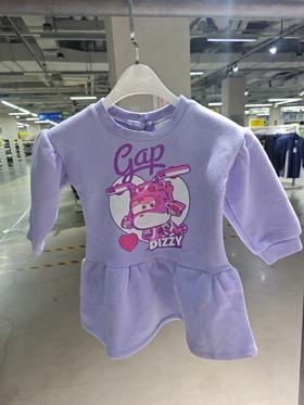 GAP 59元2件 超级飞侠联名连衣裙  (线上线下同时在售不保证有货，活动款不退不换介意勿拍) 620718-TY