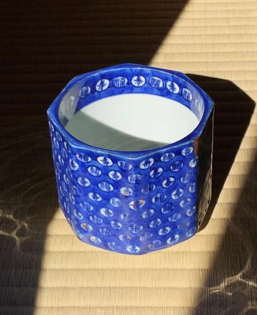 青花蓝地福寿纹八角筒杯，顺丰包邮 商品图14