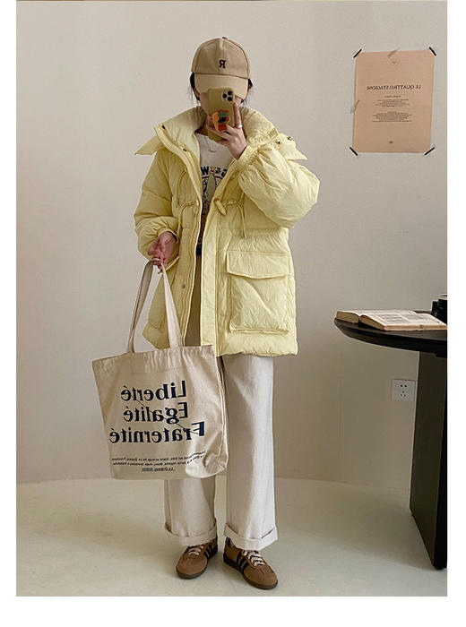 卉遇韩系连帽竹节扣款HY-29★ 商品图5