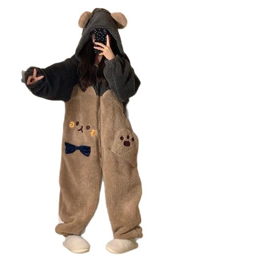 珊瑚绒睡衣甜蜜可爱少女卡通连体美乐迪2024新款秋冬季加厚家居服 商品图4