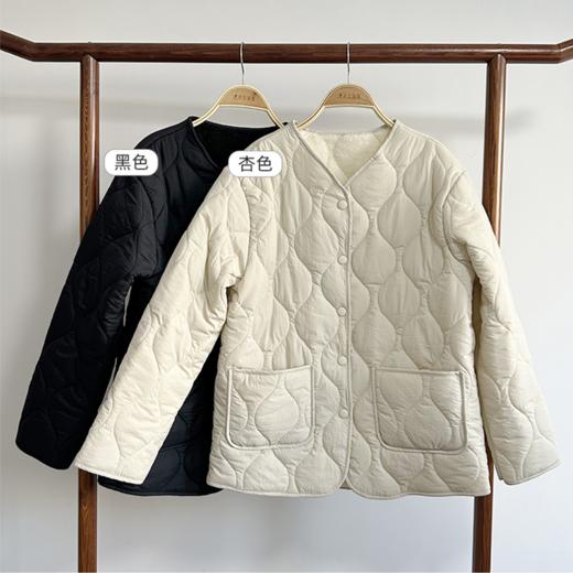 壁虎瑜伽【2512WT449】无领加绒轻薄棉衣外套【5天发货】 商品图2