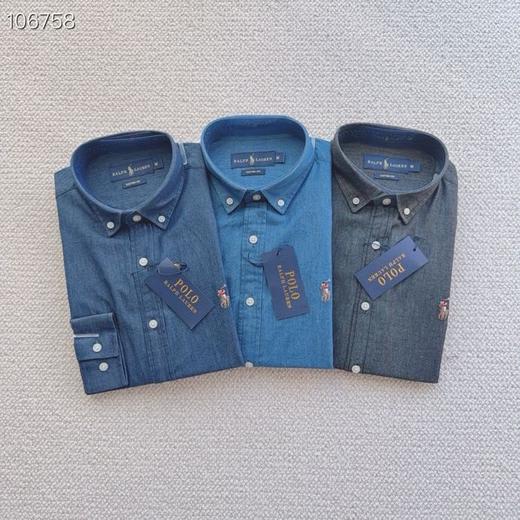 全棉水洗牛仔衬衫，用60支高支纱织就的面料 商品图0