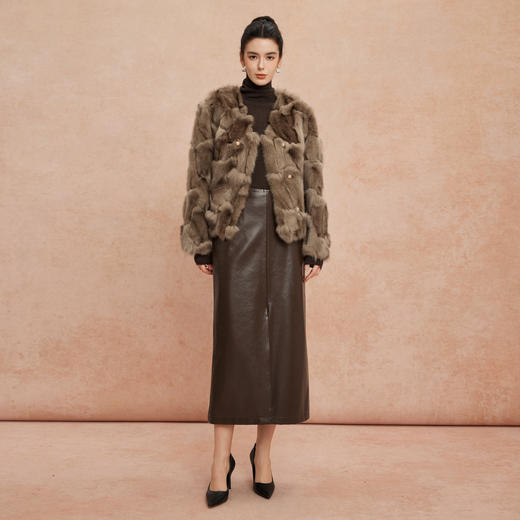 QP600斯尔丽25冬季气质名媛小香轻奢狐狸毛女士甜美温柔时尚短皮草外套 商品图3